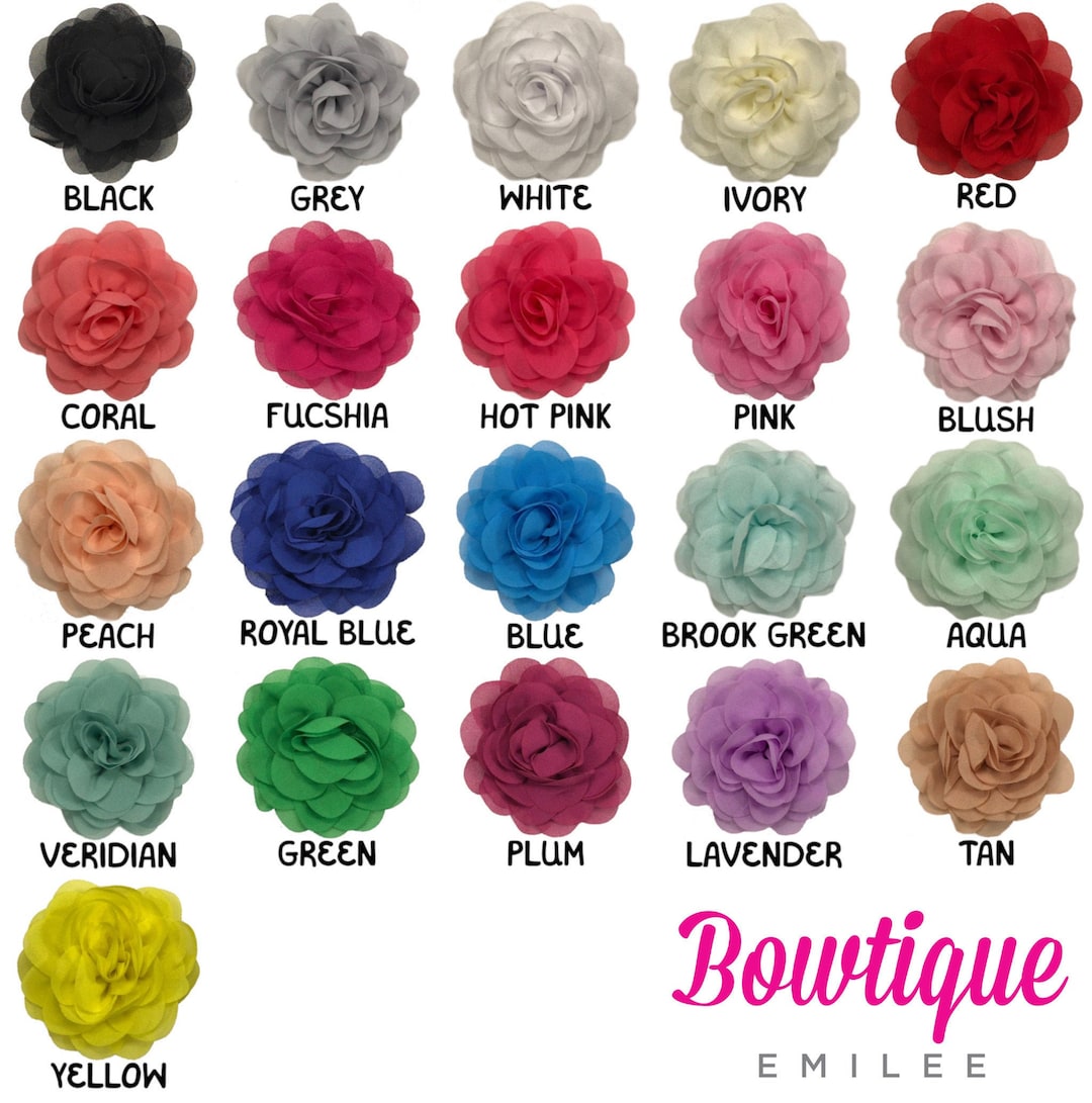 Nishine 1 Yards Chic Shabby Chiffon Flowers Used for