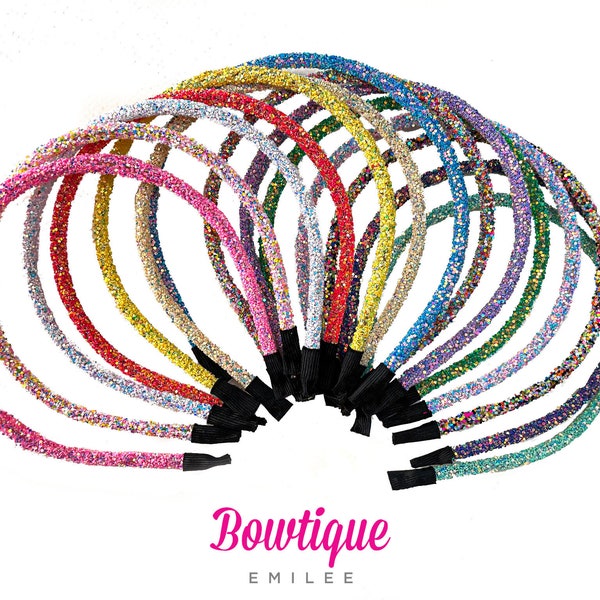 Sparkling Chunky Glitter Headband - Perfect for Parties and Festivals - 14 Colors to choose from