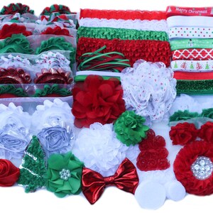 Christmas Headband Kit, Baby Shower Headband Kit, Baby Shower Headband Station, DIY Headband kit, Baby Girl Headbands, Makes 30+ Headbands