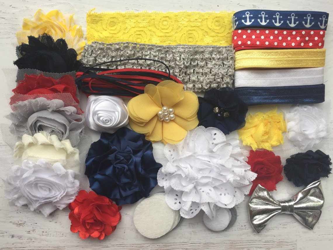 Baby Shower Headband Kit mini Anchors Away Baby Etsy