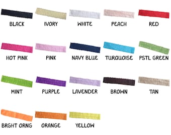 Lace Elastic Headbands 1.5", Stretch Lace Elastic Head Bands, Baby Lace Headbands, Elastic Lace 18 Colors to Choose From