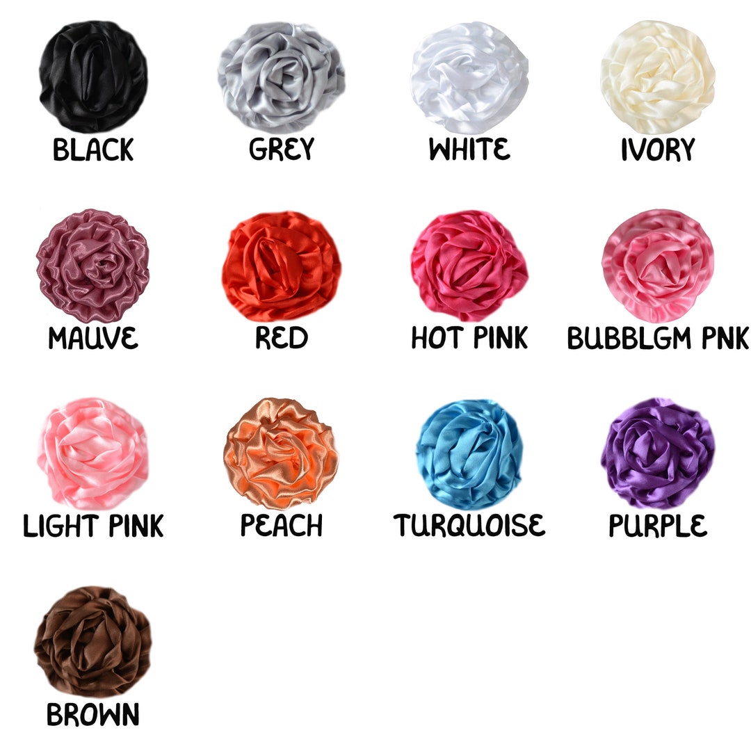 3 Satin Rose Hair Flowers Wholesale Satin Rose for Etsy