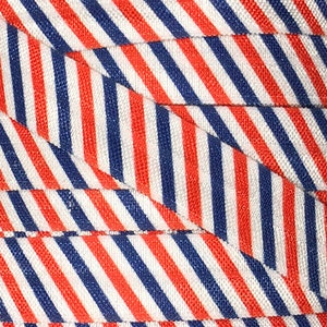 Printed Fold Over elastic by 1 yard, Elastic for Headbands and Hair Ties, 5/8&quot; Red White and Blue Stripes FOE By the yard, 5 or 10 yards