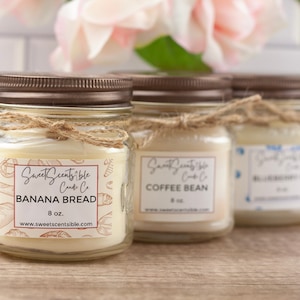 Sweet Bakery Scented Soy Candle, Dessert Inspired Home Fragrance, Holiday Candle, Mason Jar Home Decor, Food Scented Candle, Pie Bread Scent