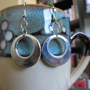 Silver hoop earrings