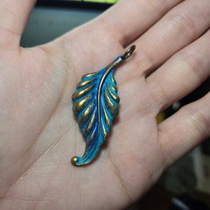 Leaf Pendant Charm for Necklace Jewelry Making PX345