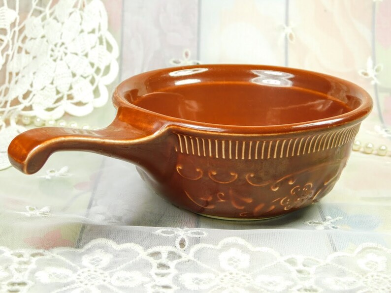 Genuine Ovenserve Ware Ceramic Pot in Red Clay Brown Small Etsy