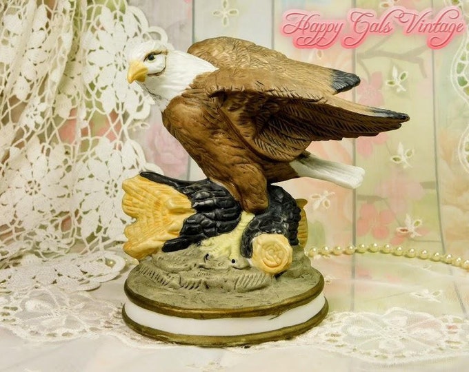 Bald Eagle Figurine by Royal Heritage, Vintage Bald Eagle From the