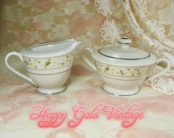 Barclay Creamer & Sugar Bowl, White Creamer and Sugar Bowl by Barclay, Porcelain Cream and Sugar Set, Vintage Creamer and Sugar Bowl Gift