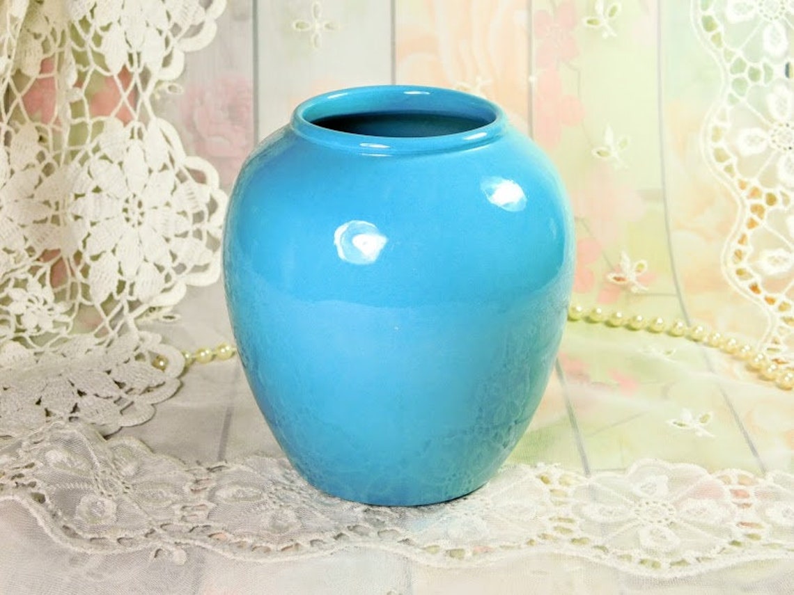 Blue Vase Sky Blue Ceramic Vase Small Baby Blue Vase Little Etsy