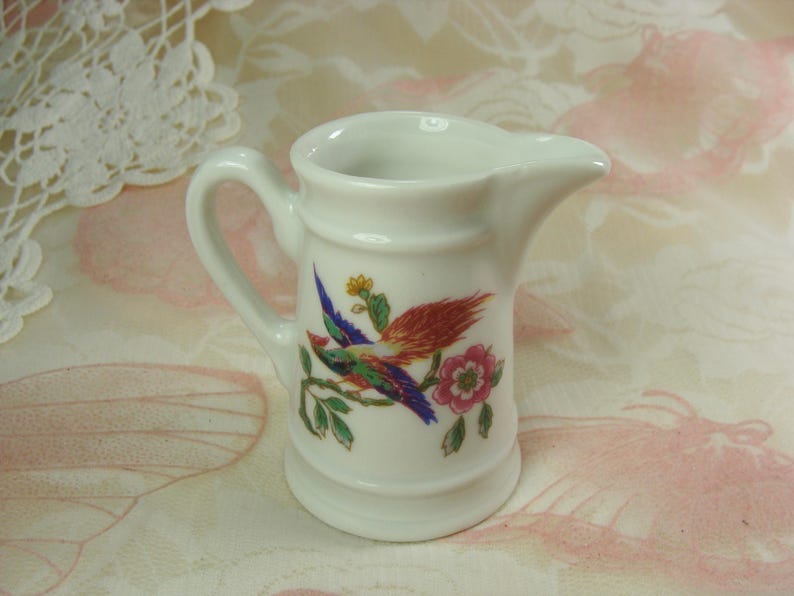 Little Bird Pitcher Small Porcelain Pitcher Tiny Pitcher Little Porcelain Pitcher Doll/'s Pitcher Little Condon Bleau Pitcher Gift