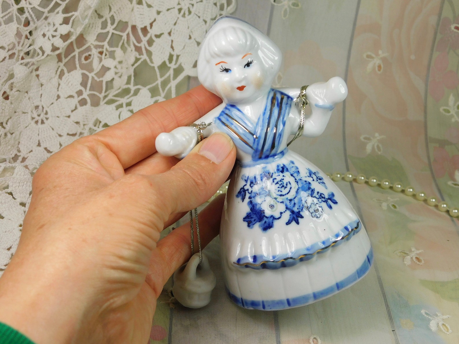 Dutch Girl Bell Figurine Dutch Woman Bell Figurine Vintage Etsy