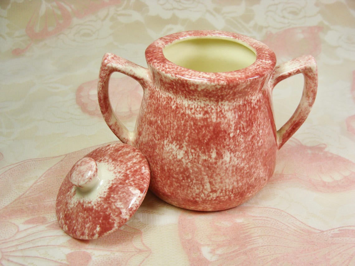 Pink Creamer and Sugar Bowl Set Pink Ceramic Cream and Sugar Etsy