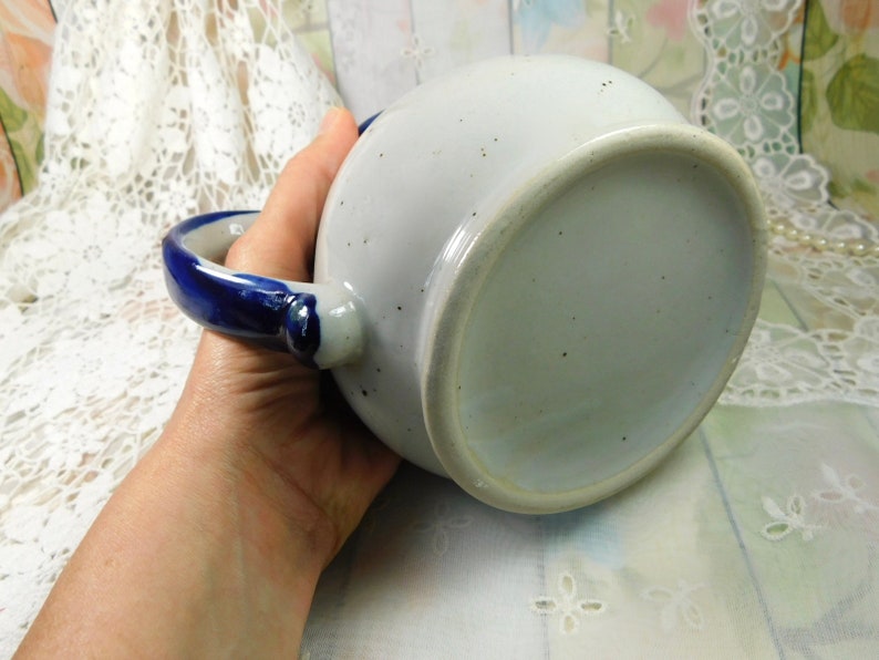 Vintage Grey Ceramic Teapot Tea Drinker Gray /& Navy Teapot Gift for Tea Lover Gray Ceramic Teapot Small Ceramic Teapot in Stoneware Gray