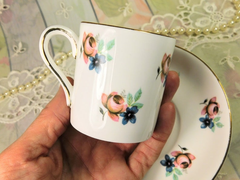 Porcelain Demitasse Cup & Matching Saucer by Royal Grafton Etsy
