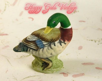 Mallard Duck Salt Shaker Figurine, Little Mallard Duck Figurine, Small Vintage Duck Figurine Spice Shaker, Tiny Duck Figurine, Little Duck