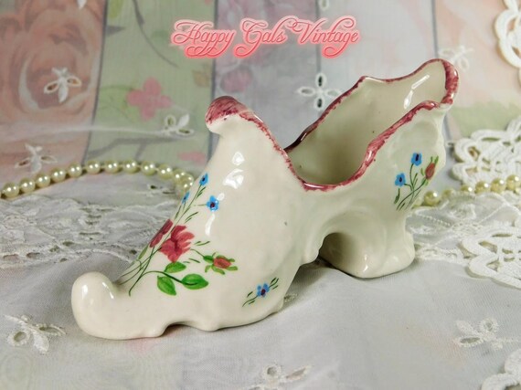 Hand Painted Elf Shoe Figurine 