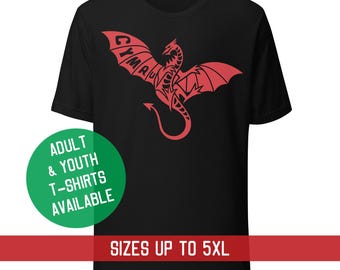 Welsh Dragon T-Shirt: Cymru Pride Tee, Adult & Youth Sizes