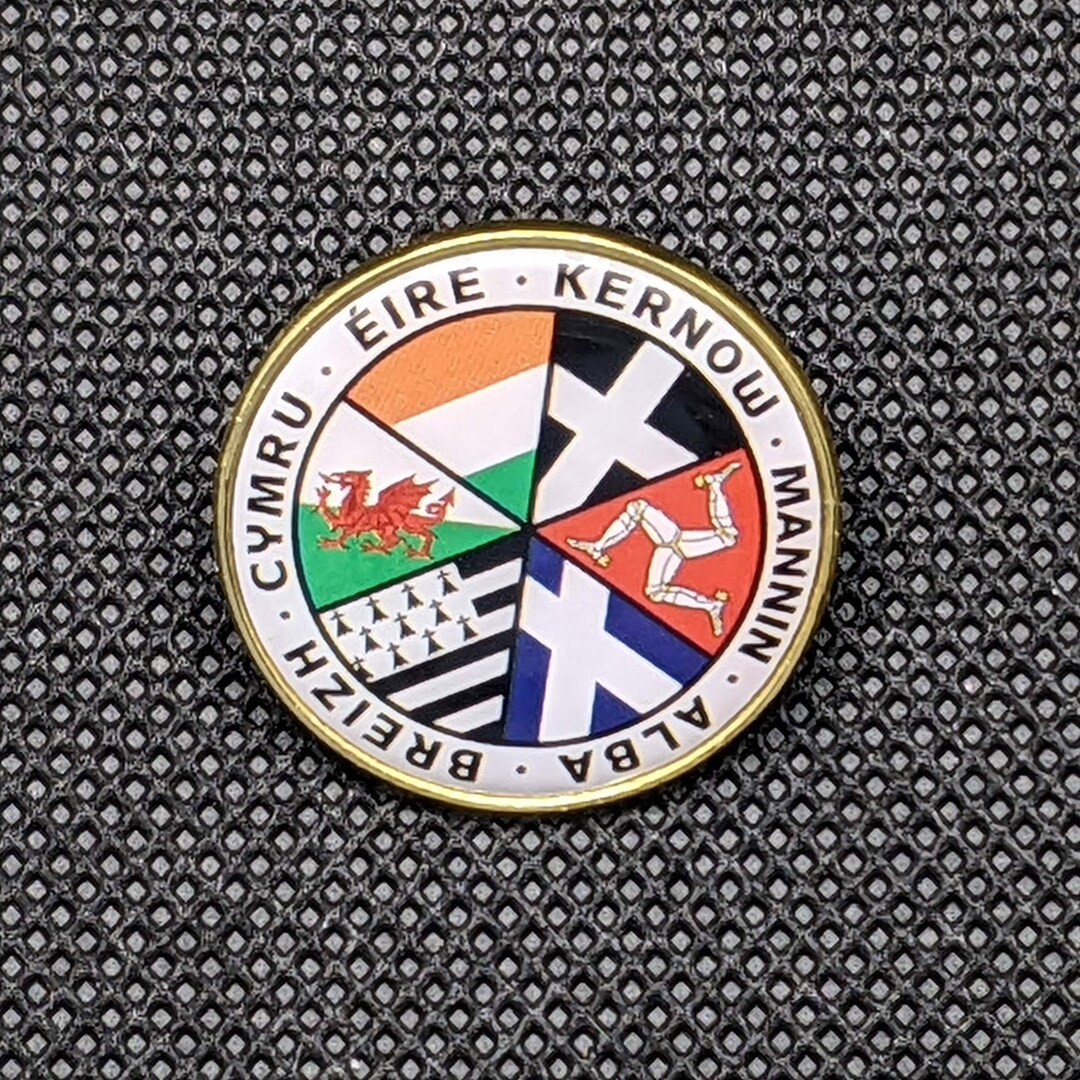 Celtic Nations Flags Pin, Wales, Scotland, Cornwall, Isle of Man