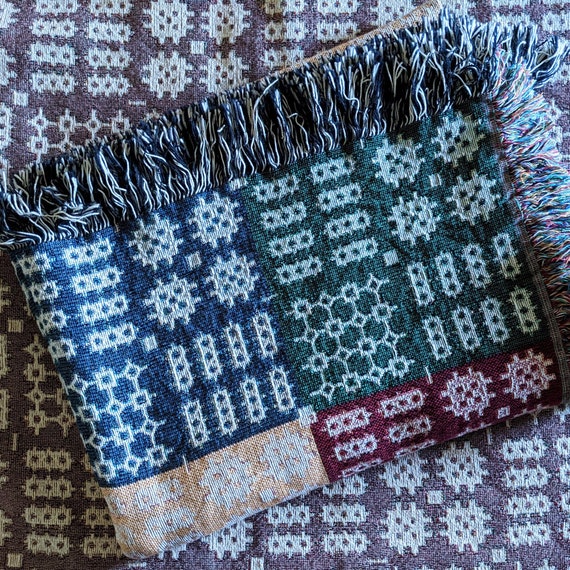 Traditional Welsh Style Woven Blanket Carthen Cymraeg 100 Etsy