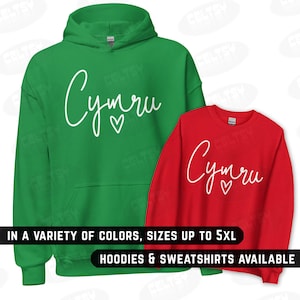 Cymru Wales Heart Unisex Hoodie / Sweatshirt – Welsh Pride Clothing