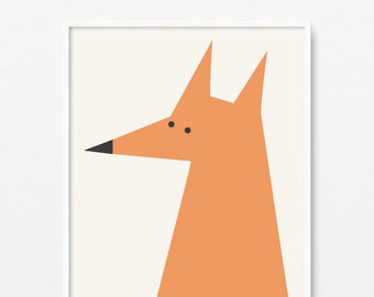 Printable Fox Nursery Wall Art- Kids room decor- Pdf+Jpeg- 8"x10"- Instant Download- (AP-031)