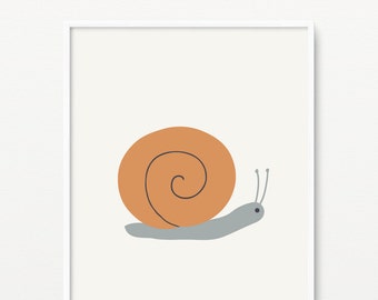 Snail wall art printable- Nursery decor- Kids room art- (AP-014)