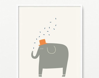 Elephant Nursery Art- Printable kids gift- Safari animal print- Grey nursery decor-Animal nursery art- INSTANT DOWNLOAD- (AP-030)