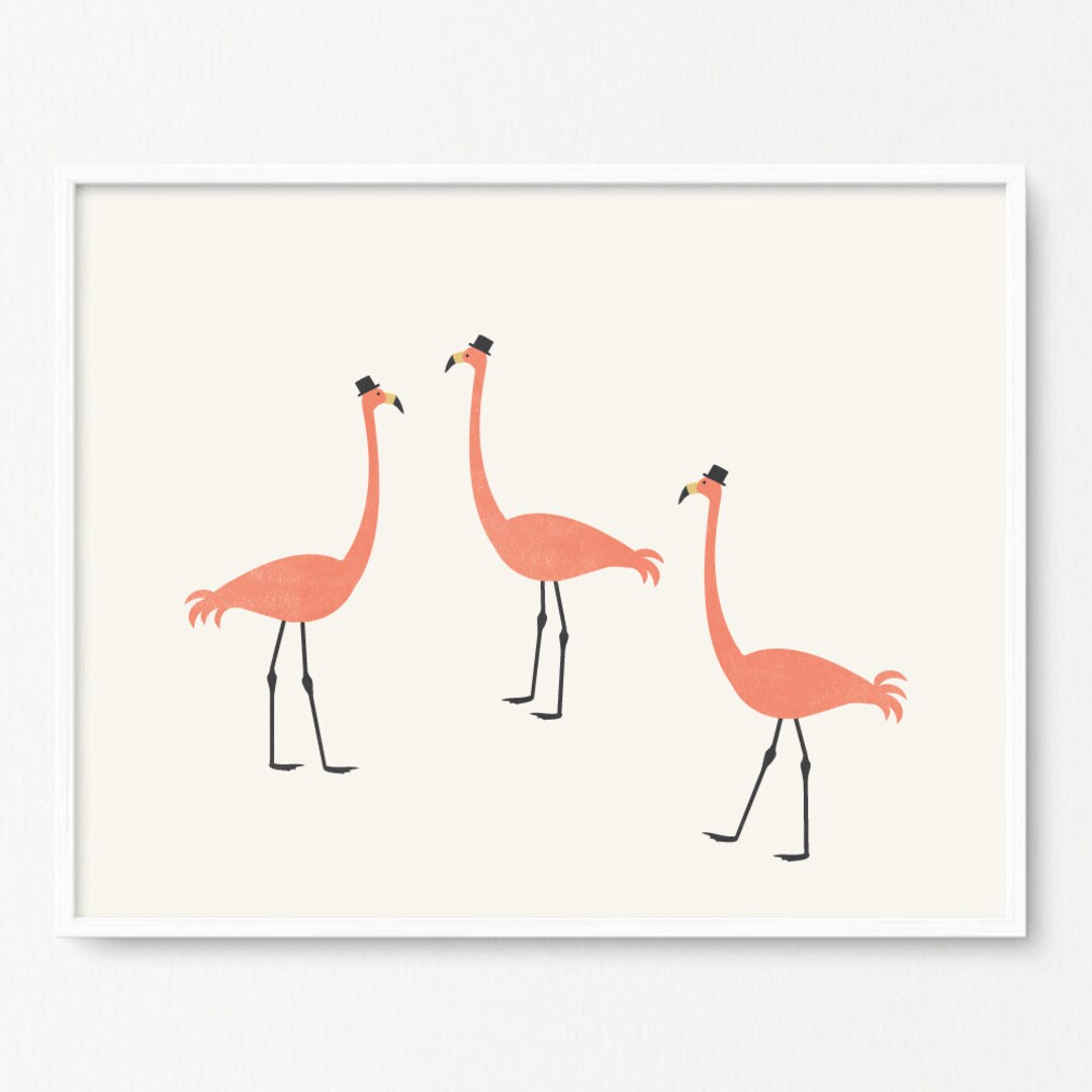 Printable Flamingos Nursery Wall Art Kids Room Decor Pdfjpeg 8x10 ...