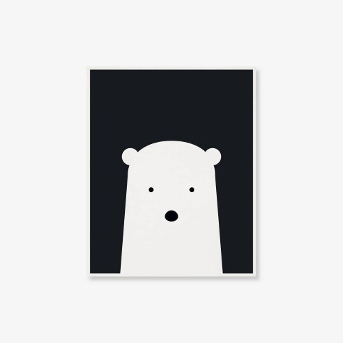 Black and White Animal Prints Nursery Bear Wall Art Black Etsy