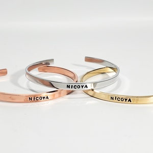 Nicoya skinny cuff bracelet- gold, silver, or rose gold tone (nica bracelet, Nicaragua bracelet)