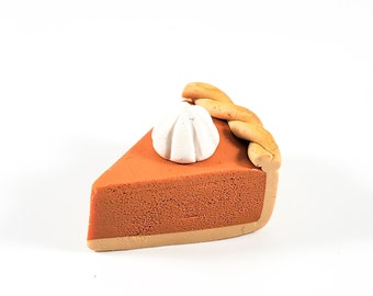 Pumpkin pie pin or magnet (pie lapel, Pumpkin pin, pumpkin pie lapel)