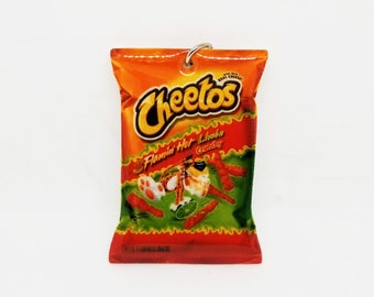 hot cheetos limon key chain (hot cheetos, chips, hot cheetos lemon)