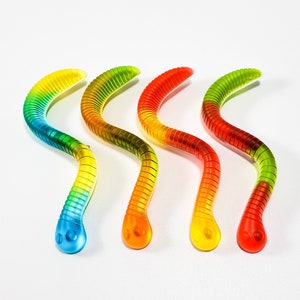 Gummy worm pin (gummy worm lapel, candy pin)