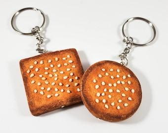 Quesadilla pan dulce keychain (quesadilla keychain, pan dulce keychain)