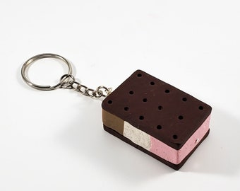 Ice Cream Sandwich keychain (ice cream keychain)