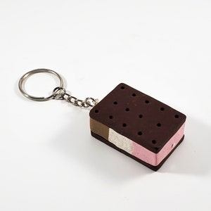 Ice Cream Sandwich keychain (ice cream keychain)
