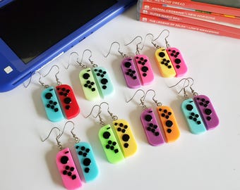 Joy-Con Switch Earrings (gamer earrings, game controller earrings, video game controller earrings, video game earrings)