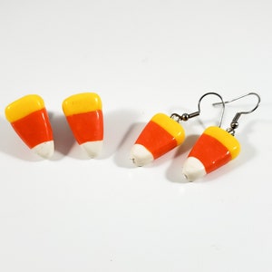 Candy Corn earrings (candy stud earrings, Halloween earrings)