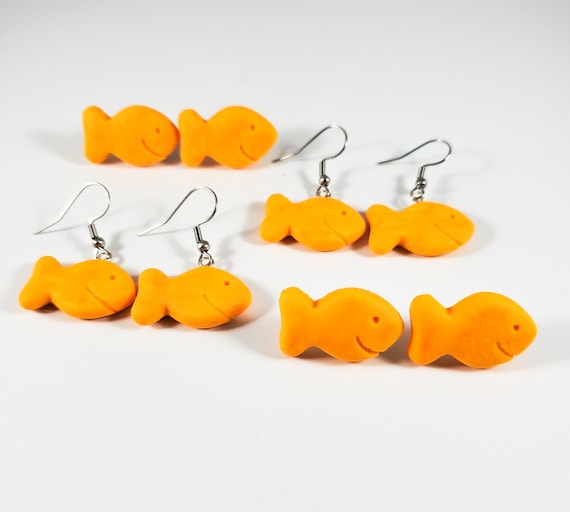 Goldfish cracker earrings discount