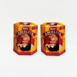 Abuelita hot chocolate earrings (abuelita studs, hot chocolate earrings )