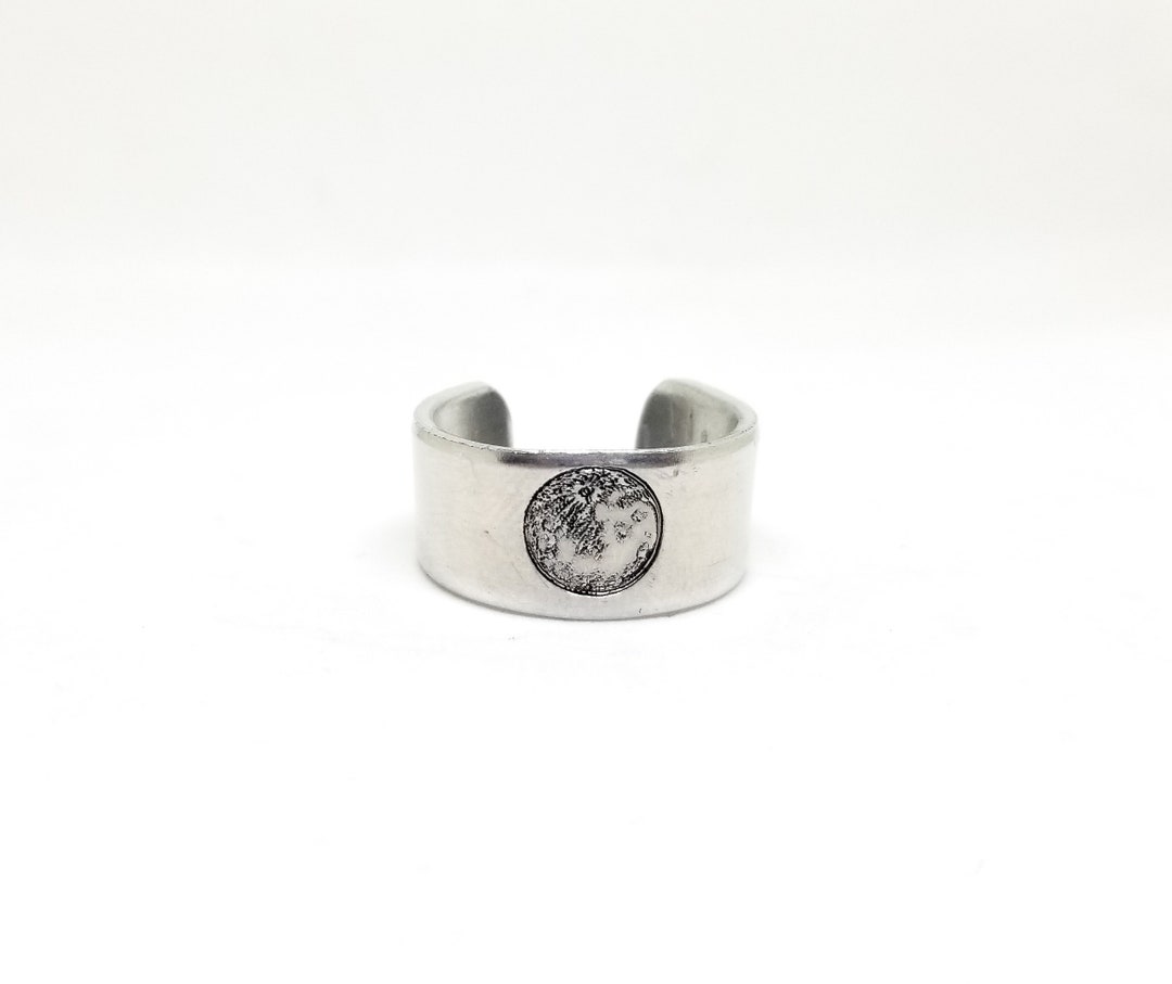 ◇HYERES LOR◇ Champagne Full Moon Slim Silver Glossy Ring M HYERES LOR】23FW☆ Champagne Full Moon Slim Silver Ring M