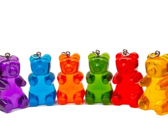 Large Gummy bear keychain (gummies, gummy bear, candy keychain)