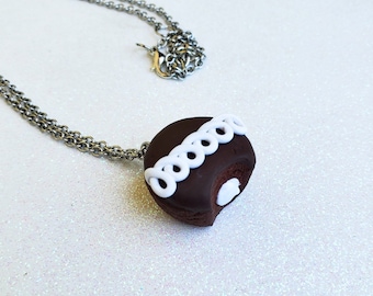 Chocolate Cupcake necklace (cupcake charm necklace, cake necklace)