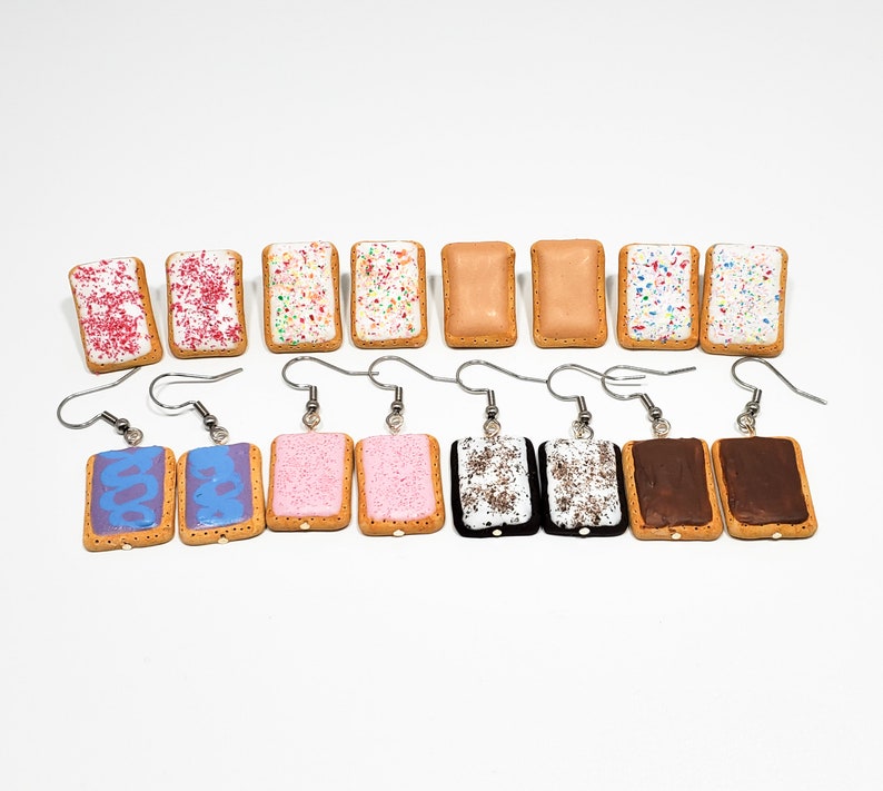 Poptart earrings poptart jewelry, dessert jewelry, dessert earrings image 1