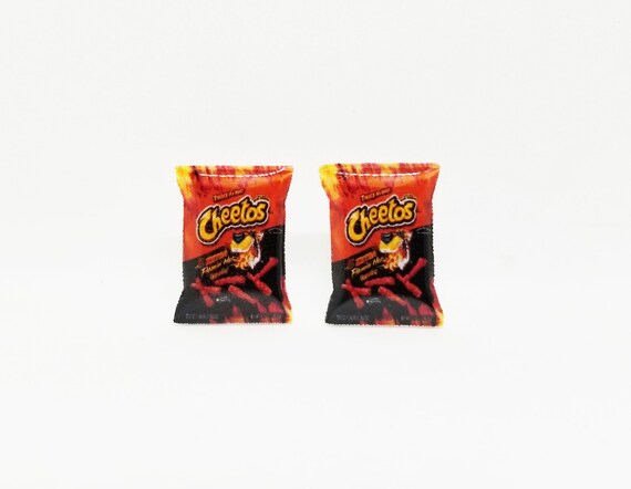 Xxtra Hot Cheeto Stud Earrings (hot Cheeto Studs, Cheeto Earrings