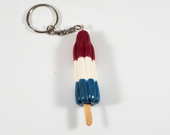 Rocket pop keychain (popsicle keychain, ice cream keychain)