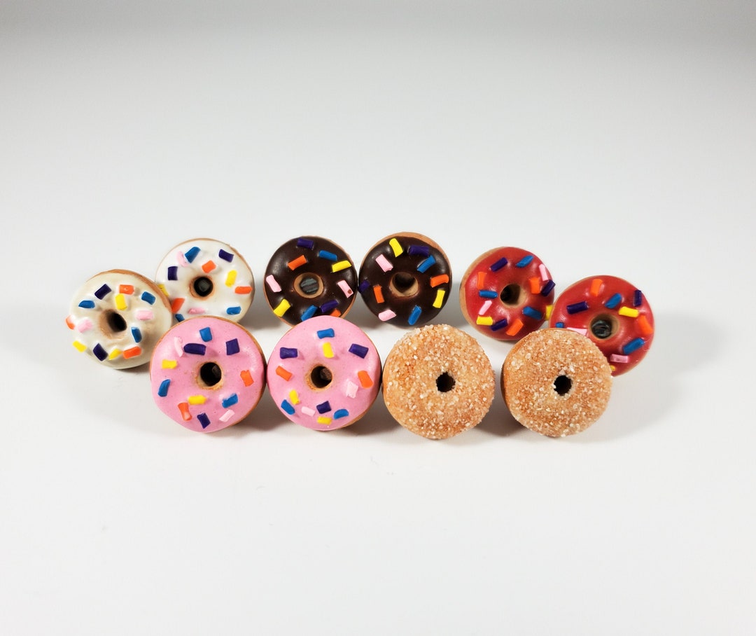 Donut Stud Earrings doughnut Earrings, Donut Jewelry, Dessert Earrings