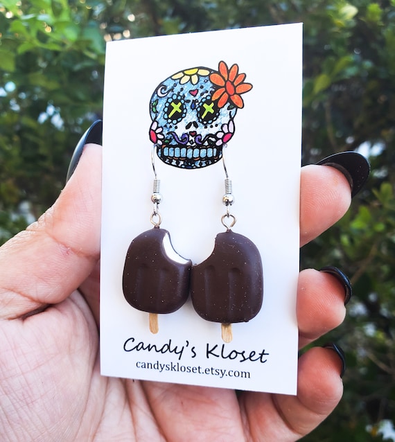 Chocolate Popsicle Earrings chocolate Earrings Ice Cream Earrings