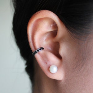Crystal Band Ear Cuff, Stainless Steel Band Ear Cuff, Hypoallergenic Ear Cuff, Stainless Steel Ear Cuff, Band Stones Ear Cuff